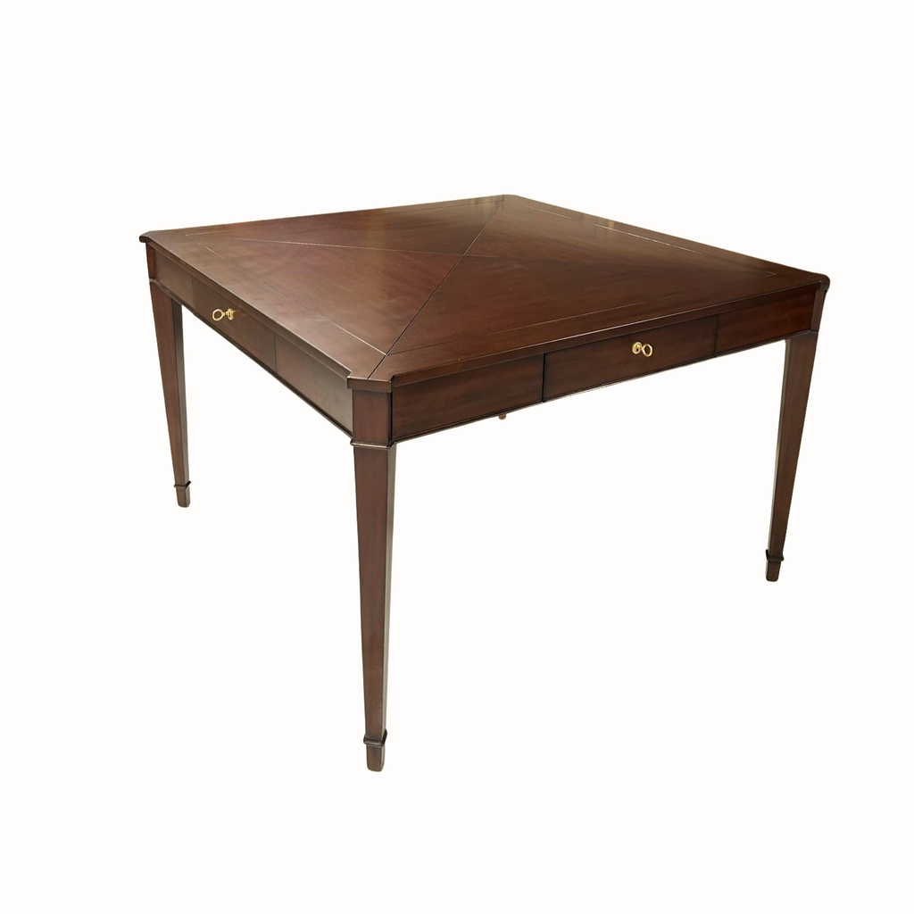 Classic Dark Wood  Game Table with Drawers