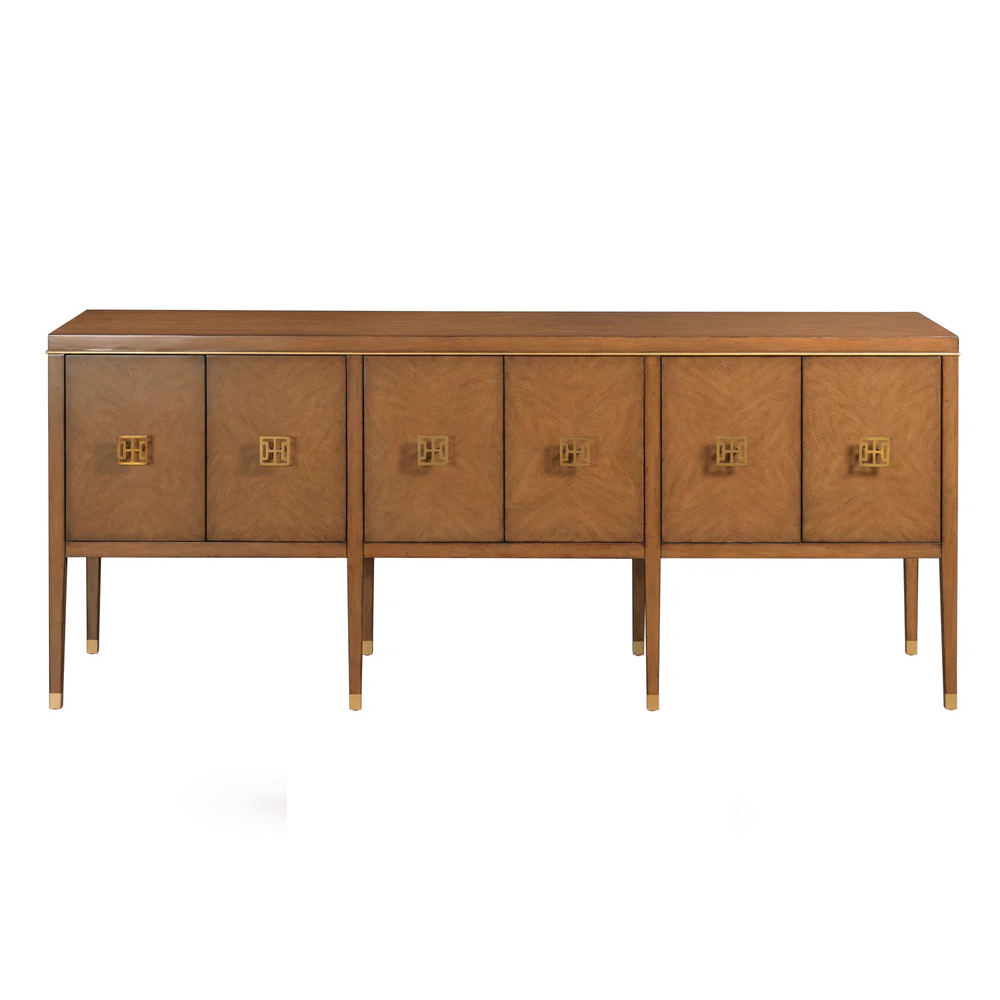 Butterfly Wood Six Door Sideboard