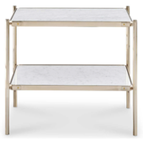 The Hollis Metal and Carrera Marble Accent Table