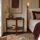 Scalloped Walnut Demilune