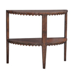 Scalloped Walnut Demilune