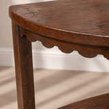 Scalloped Walnut Demilune
