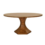 Round Light or Dark Burlwood 60" Dining Table