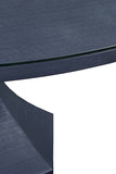 The Beaumont Navy Linen Round Dining Table