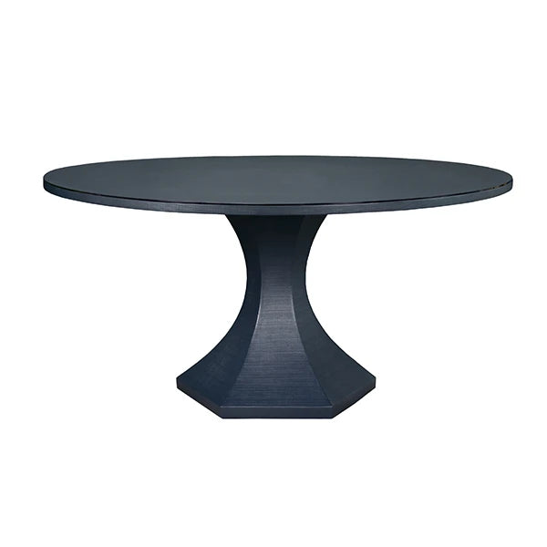 The Beaumont Navy Linen Round Dining Table
