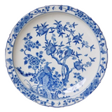 Blue and White Porcelain Bird and Flower Platter