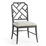 Ebony Chippendale Bamboo Side Chair