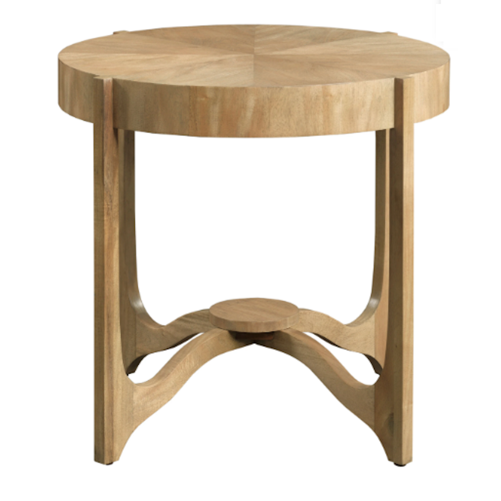 Round Side Table, Bleach