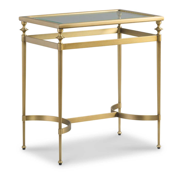 Brass Chairside Table
