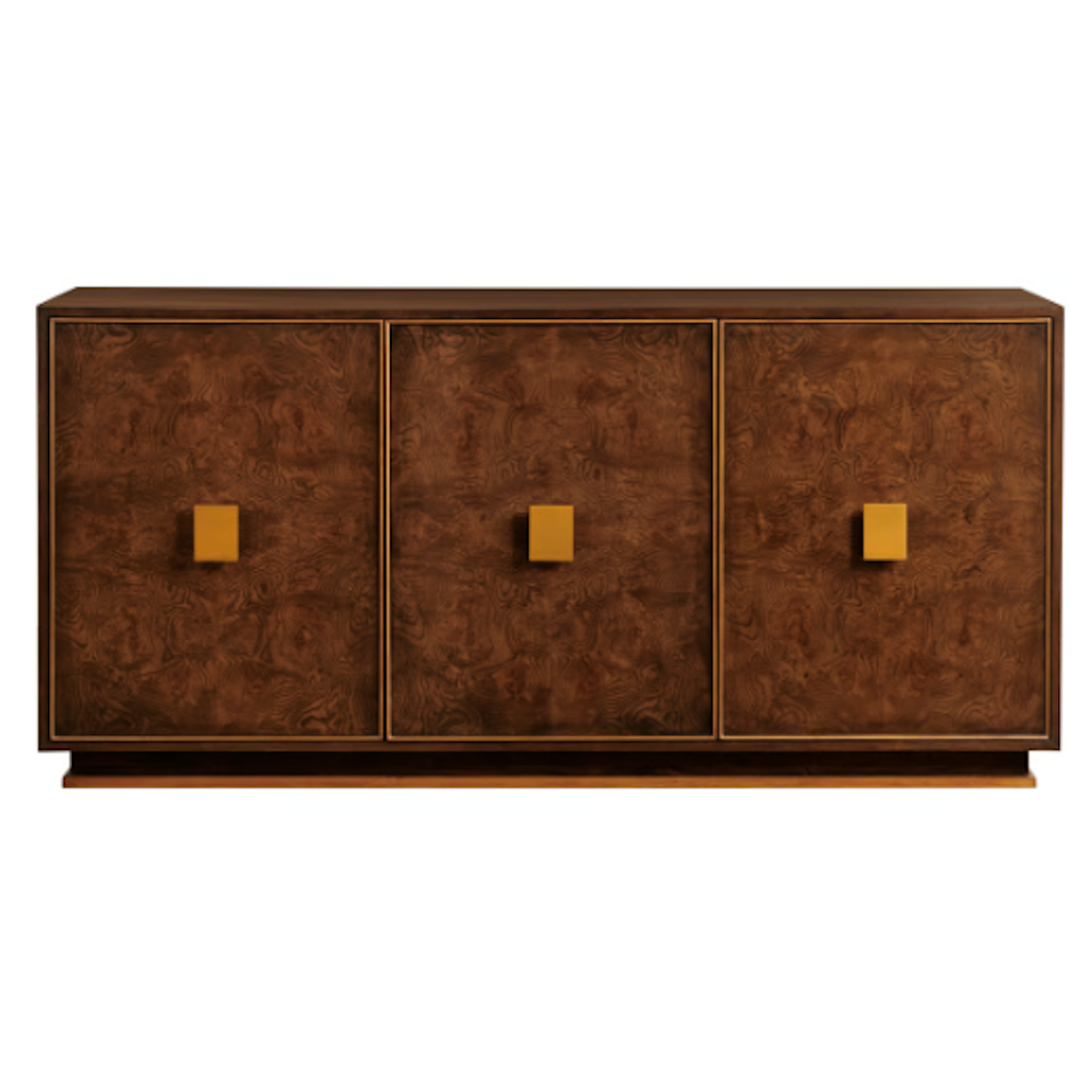 Ash Burl Mahogany Cabinet