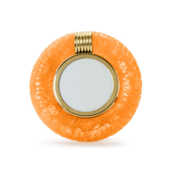 Opulence 4" x 4" Burnt Orange Frame with Deco Brass Accents Pre Order Jan 26