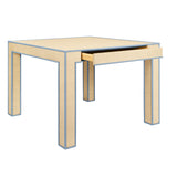 Raffia Blue Trimmed Game Table