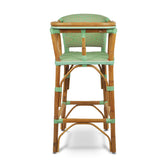 Valence French Bistro Rattan Baby Highchair - Honeycomb - Jade/Rose