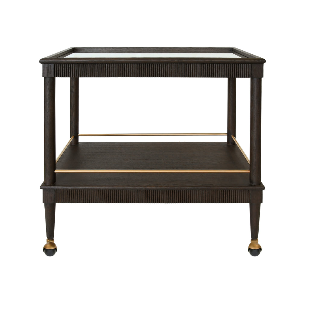 Fluted Detail Espresso Bar Cart