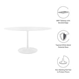 Saarinen Inspired Tulip Oval Dining Table (Multi Sizes Avail) Artificial Marble