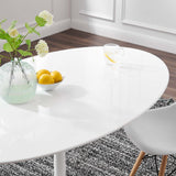 Saarinen Inspired Tulip Oval Dining Table (Multi Sizes Avail) Artificial Marble