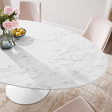 Saarinen Inspired Tulip Oval Dining Table (Multi Sizes Avail) Artificial Marble