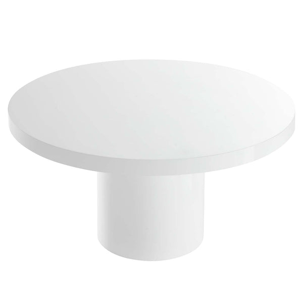 White Lacquer Round 60" Dining Table