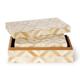 Natural and Bone Patterned Boxes