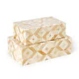 Natural and Bone Patterned Boxes