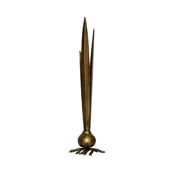 Garlic Bud Vase Antique Brass