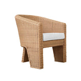 RATTAN THREE LEG LOUNGE CHAIR