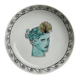 Ginori Inspired Poseidon's Journey Ivory Shell Goddess Decorative Ceramic Plate
