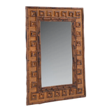 Greek Key Antique Tortoise Mirror