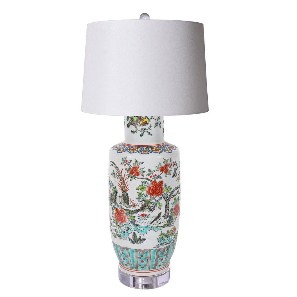 Lamp Multi-Colored Pheasant Flower Vase