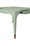 Green Lacquer Game Table With Drawers Limited Stock