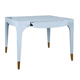 Light Blue Lacquer Game Table With Drawers Limited Stock