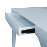 Light Blue Lacquer Game Table With Drawers Limited Stock