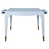 Light Blue Lacquer Game Table With Drawers Limited Stock