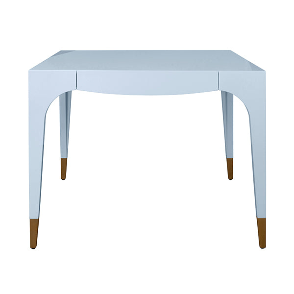 Light Blue Lacquer Game Table With Drawers Limited Stock