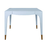 Light Blue Lacquer Game Table With Drawers Limited Stock