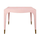 Pink Lacquer Game Table With Drawers Limited Stock