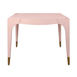 Pink Lacquer Game Table With Drawers Limited Stock