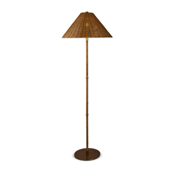 The Langley Rattan Floor Lamp