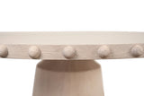 Aden White Oak Studded Dining Table