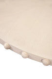 Aden White Oak Studded Dining Table