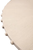 Aden White Oak Studded Dining Table