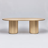 Lumi Fluted Front Base Dining Table