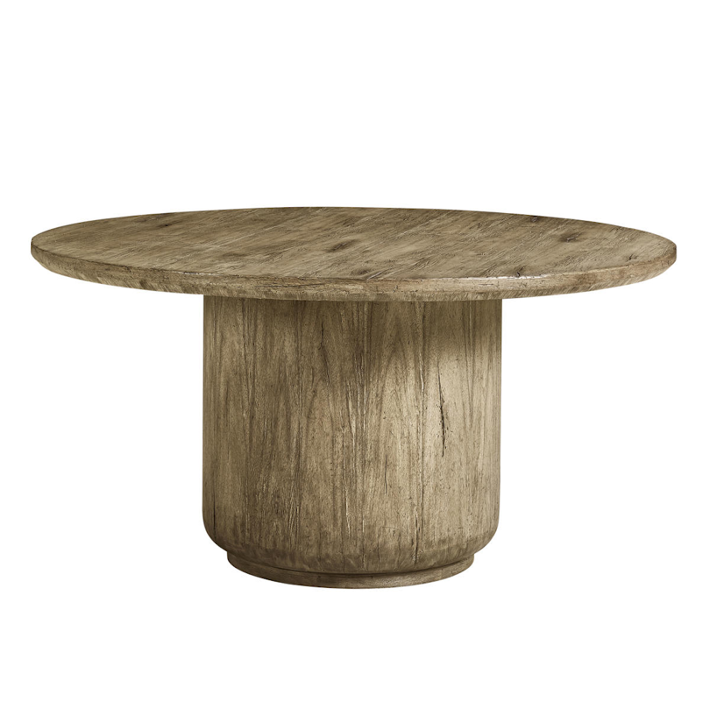 Light Acacia Round 60" Wood Dining Table