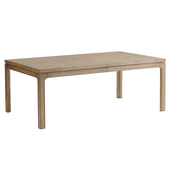 Light Grey Wood Rectangular Extendable Dining Table - 80-120"W