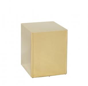 The Elodie Polished Antique Brass Clad Block Table
