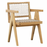 Pierre Jeanneret Inspired Indoor/Outdoor Dining Arm Chair
