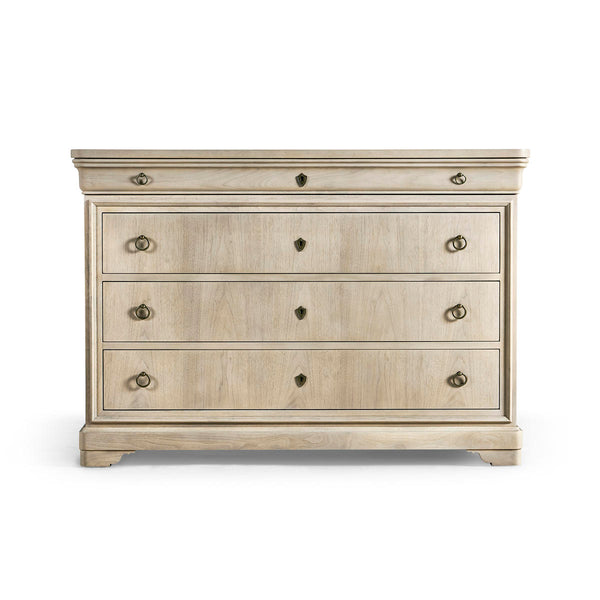 Louis Phillipe Drawer Chest - Bleached Walnut