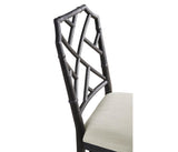 Ebony Chippendale Bamboo Side Chair