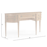 Sun Bleach Cherry Demilune Console Table