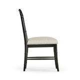 Ebony Chippendale Bamboo Side Chair